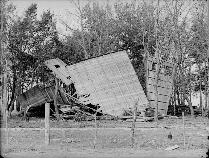 Ole Engebretson's wind blown barn