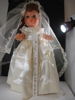 Bridal Doll with Dress, Veil, Shoes, and Bracelet