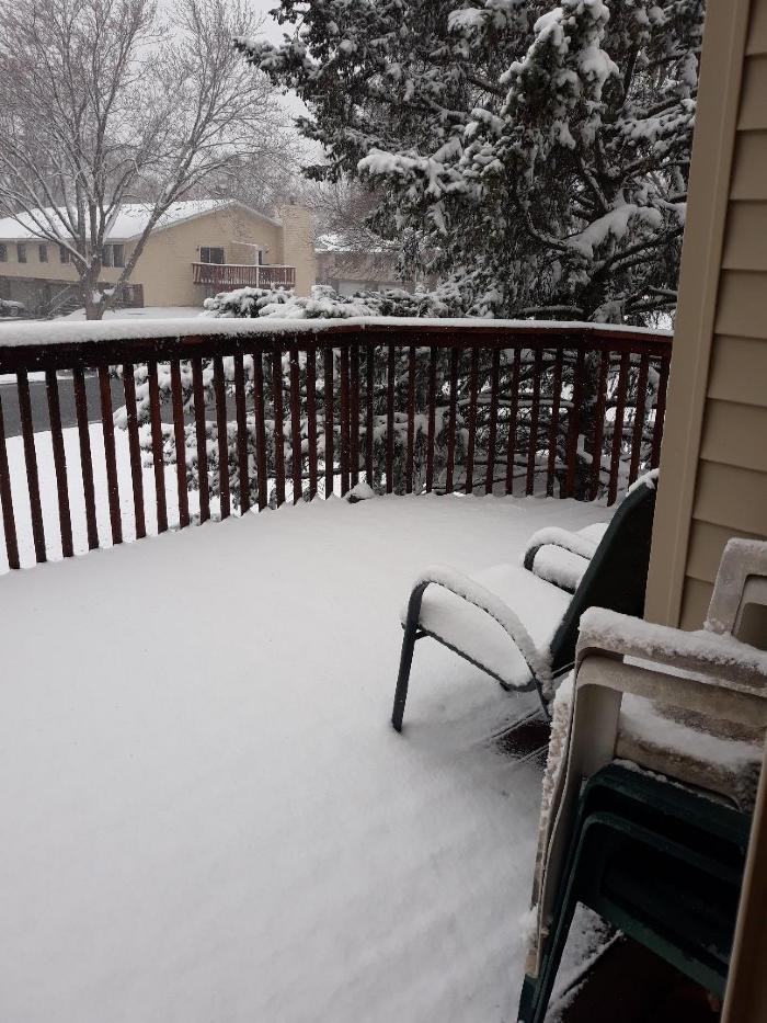 Snow on Easter Sunday at Connor Home
