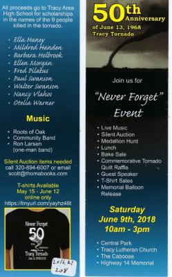 50th Anniversary of Tracy Tornado Bookmark