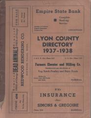 Lyon County Directory, 1937-1938