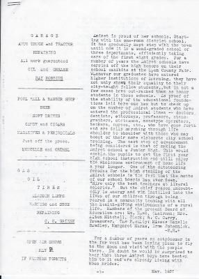 Amiret Newsletter, May, 1937