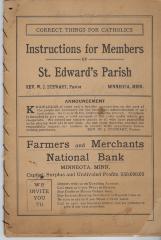 Instructions for Members of St. Edward's Parish, Minneota, Minn.