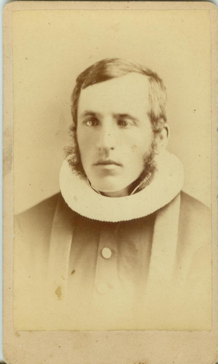 Unidentified man wearing suspenders