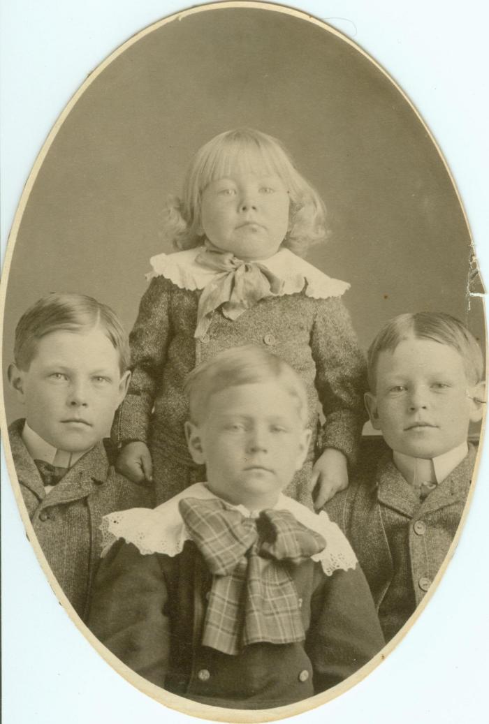 Four unidentified children