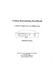 Fridley Remodeling Handbook: A Guide to Improving Your Fridley Home, Rambler Edition.
