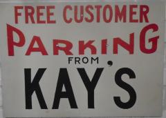 "Free Customer Parking" Sign