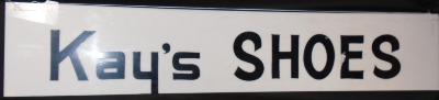 Kay's Shoe Sign
