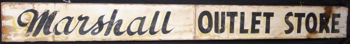 "Marshall Outlet" Store Sign