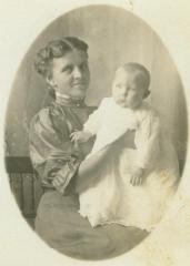 Mr. and Mrs. Louis Overby's baby postcard