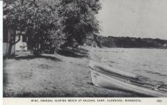 Wide, Gradual Sloping Beach at Kaldahl Kamp, Glenwood, Minnesota