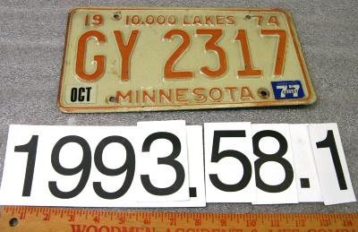 Plate, License