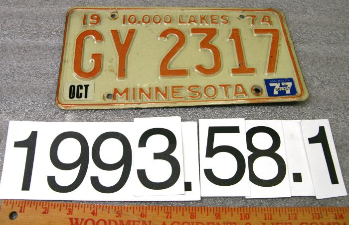 Plate, License