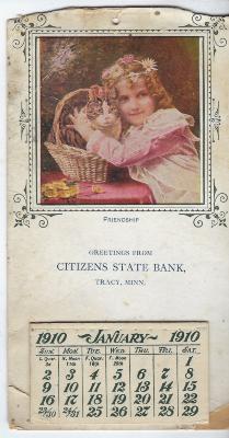 Citizen's State Bank Calendar, 1910