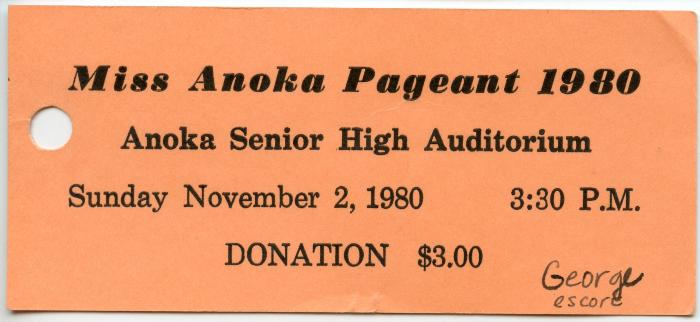 Miss Anoka Pageant Ticket