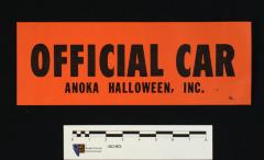 Anoka Halloween Official Car Sign