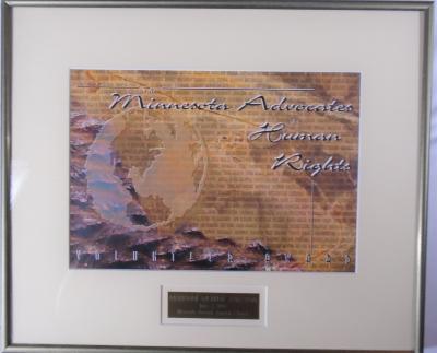 Minnesota Advocate for Human Rights Award to Marianne Murphy Zarzana