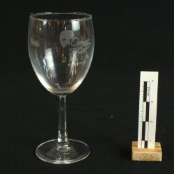 Orange Tie Ball Wine Glass