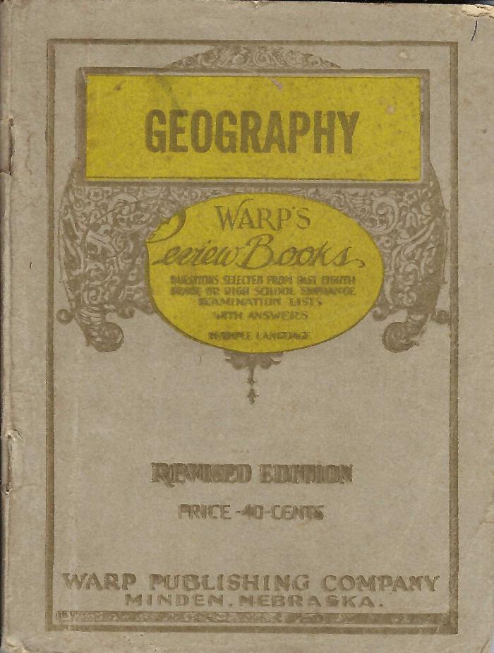 Geography, Warp's Review Books