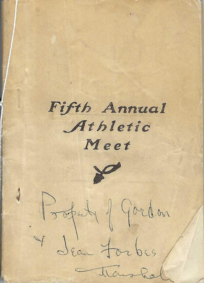 Fifth Annual Athletic Meet of the Southwest Minnesota I.S.A.L., May 15, 1903