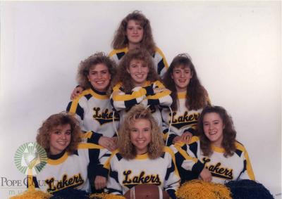 Cheerleaders for the 1989 Football Season