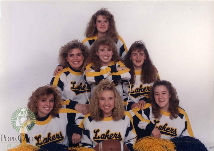 Cheerleaders for the 1989 Football Season