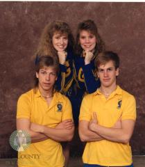 Girls Basketball Senior Cheerleaders 1989-1990