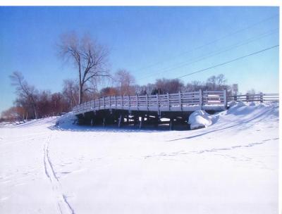 Manitou Island Bridge in Winter