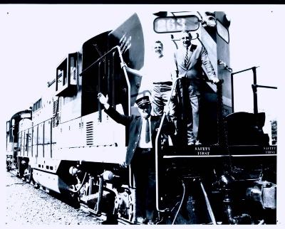 M. C. "Bud" Korfhage on Train