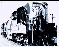 M. C. "Bud" Korfhage on Train