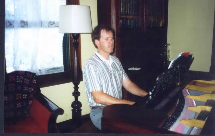 Steve Holtz Playing Steinway at Victorian Tea