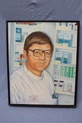 Painting of Jim Stradtman by June Newberg, 1982