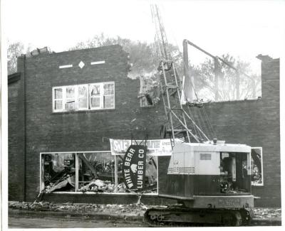 White Bear Lumber Company Fire Aftermath