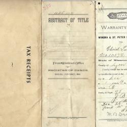 Warranty Deed and Abstract of Title for Land of Christ Larson, December 20, 1892