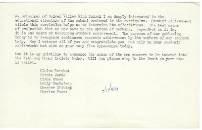 Golden Valley High School Class of 1964 Archive