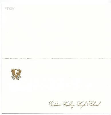 Golden Valley High School Class of 1962 Commencement Invitation