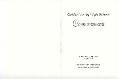 Golden Valley High School, Class of 1960, Commencement Program