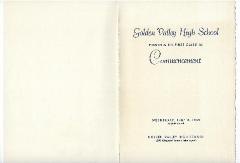 Golden Valley High School, Class of 1959 Commencement Program