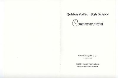 Golden Valley High School, Class of 1960, Commencement Program