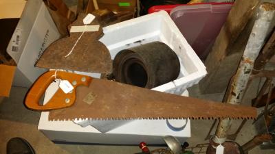 Axe donated by Mrs. Loring (Mildred) Tuckey on 8/17/70.