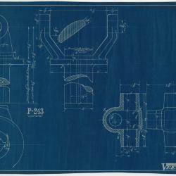 Blueprint for parts for a Veerac including a wrench.