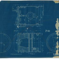 Technical drawing for parts for a Veerac