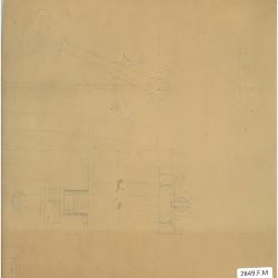 Technical drawing of Veerac connecting rod and a hand sketch of another part