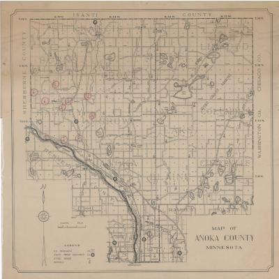Map of Anoka County