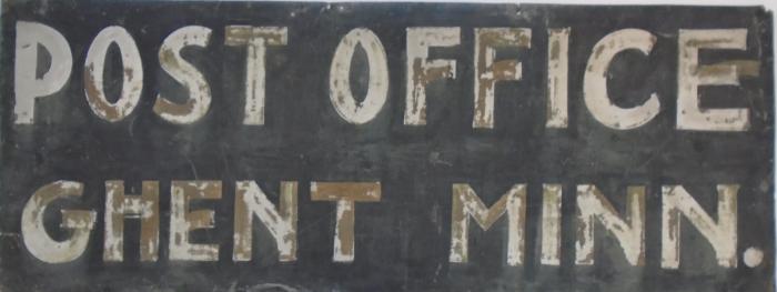 Ghent Post Office Sign