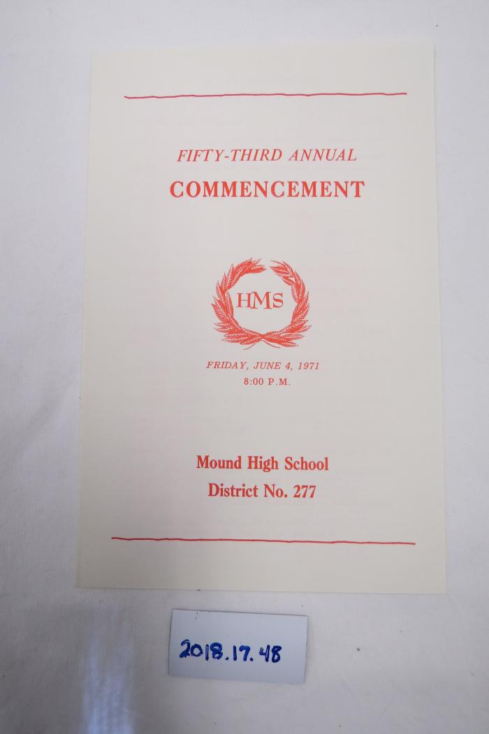 Commencement Program - 1971