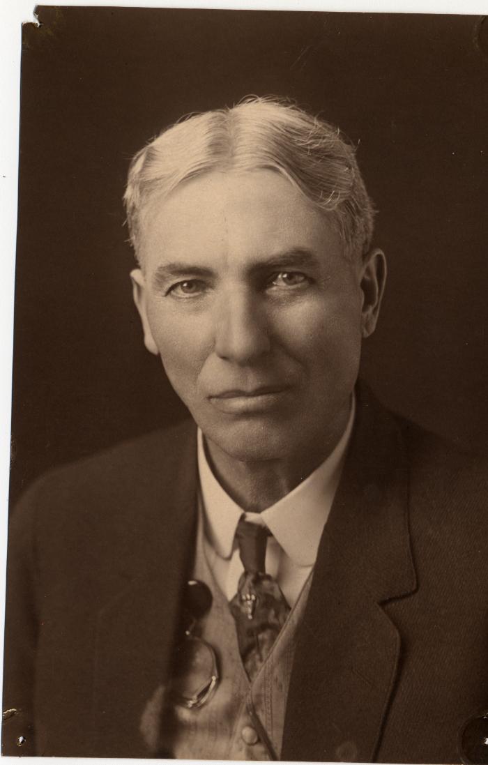 Portrait of E.M. Webster, Glenwood, Minnesota