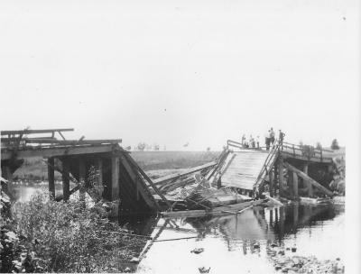 Stony Hill Bridge after collapse.