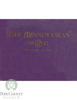 Glenwood High School 1921 yearbook "Minnewaskan" Glenwood, Minnesota