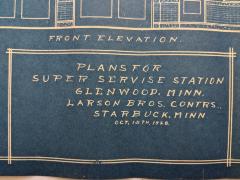 Blueprints for Super Service Station Glenwood 1928